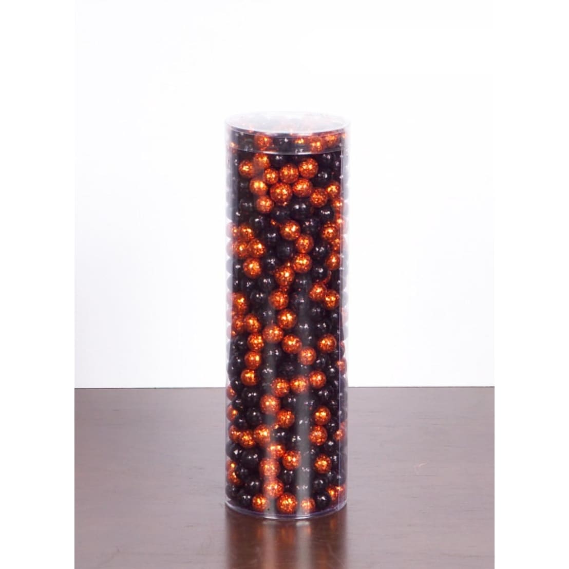 Shop Pack Of 6 Clear Pvc Tubes With Iridescent Black And Orange Styrofoam Decorative Balls 11 Overstock 16669006