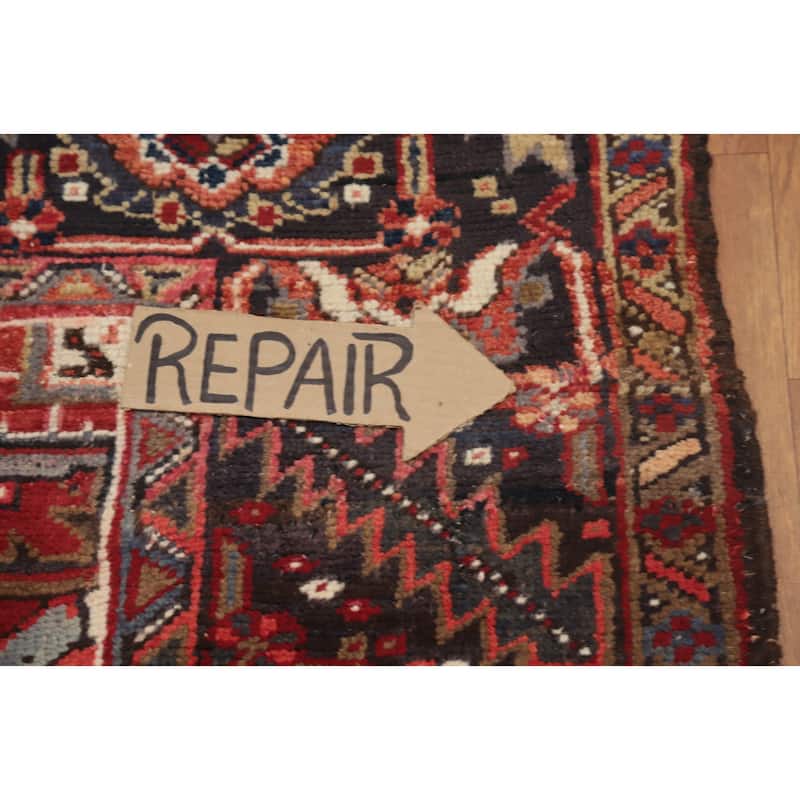 Hand Knotted Oriental 100% Wool Carpet Traditional Medallion Red Heriz Area Rug - 13' 0'' X 10' 0''