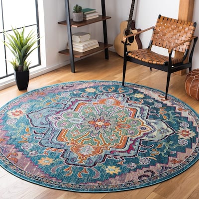 SAFAVIEH Crystal Floretta Vintage Boho Medallion Rug