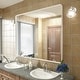 preview thumbnail 178 of 192, KIOTEE Modern Metal Frame Wall Mounted Bathroom Vanity Mirror with 5-year warranty 48x40 - White