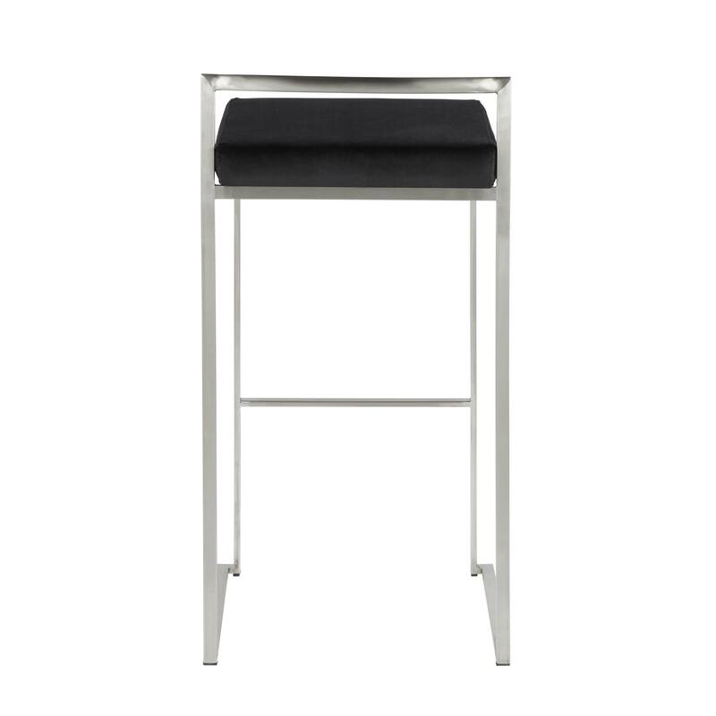 Silver Orchid Forrest Stainless Steel Stackable Fully Welded Bar Stool (Set of 3)