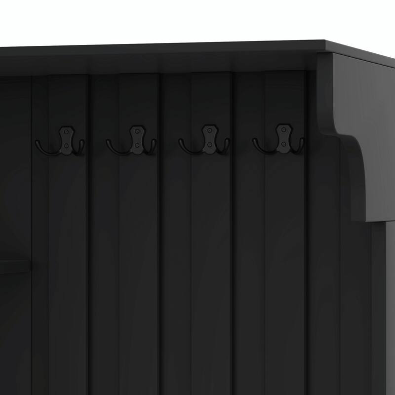Multifunctional Left-Right Combination Hall Cabinet with Storage and 4 Hooks