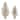 Glittered Tinsel Pine Tree (Set of 2)