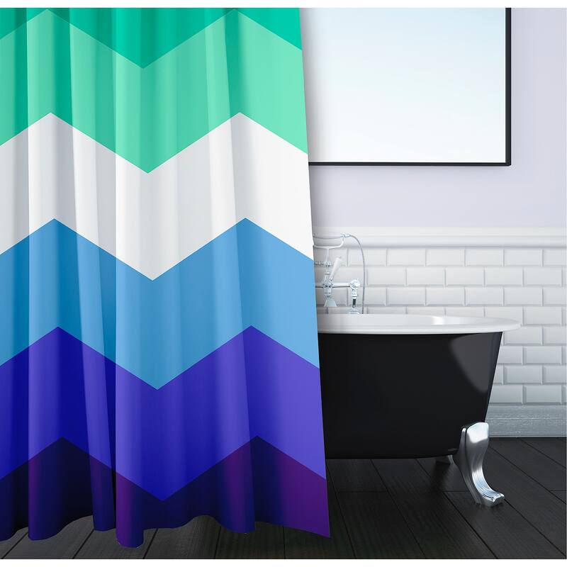 Inclusive Pride Flag Durable Poly Shower Curtain