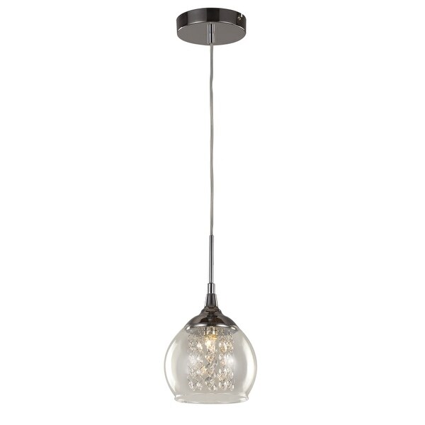 Trans Globe Lighting MDN-1217 Glass and Crystal 1 Light Mini Pendant