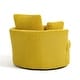 preview thumbnail 42 of 198, 41" W Oversized Accent Barrel Swivel Chair with Moon Storage Ottoman