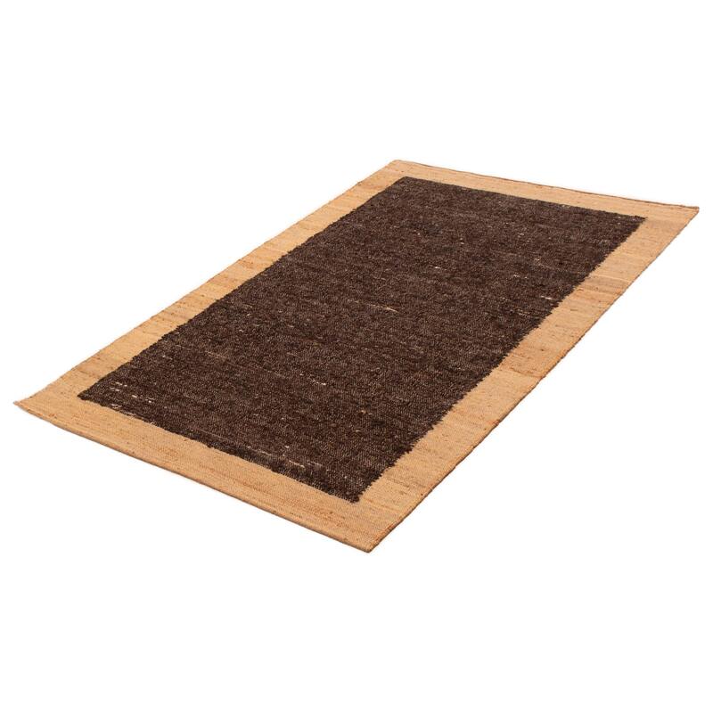 ECARPETGALLERY Hand Woven Zahara Dark Brown Dhurrie