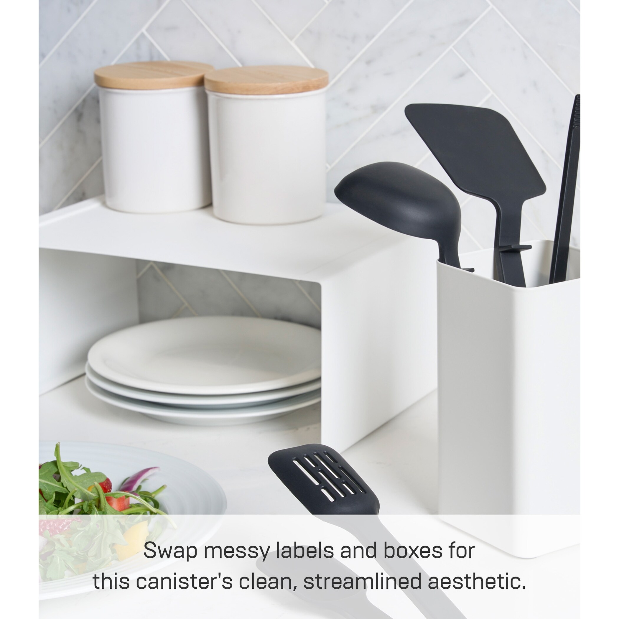 Yamazaki Home Ceramic Canister - Four Styles, Ceramic, Plain