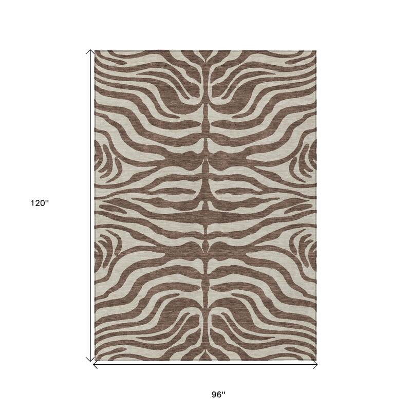 HomeRoots Animal Print Transitional Rectangle Outdoor Rug