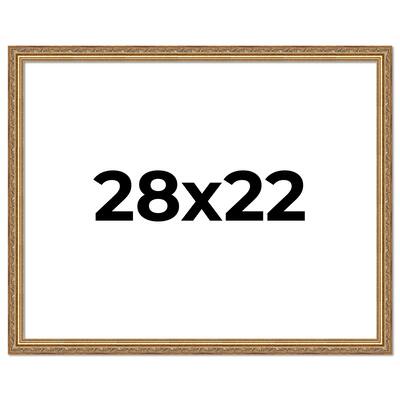 28x22 Frame Red Solid Wood Picture Frame Width 1.75 Inches | Interior Frame Depth 1 13/16 Inches