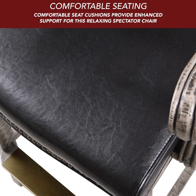 Hathaway Montecito 29-in High Top Deluxe Spectator Chair - Rustic Gray