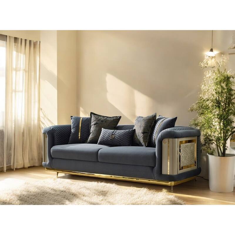 Divinia 2 Pieces Living Room Sets 2 Sofa 2 Chair