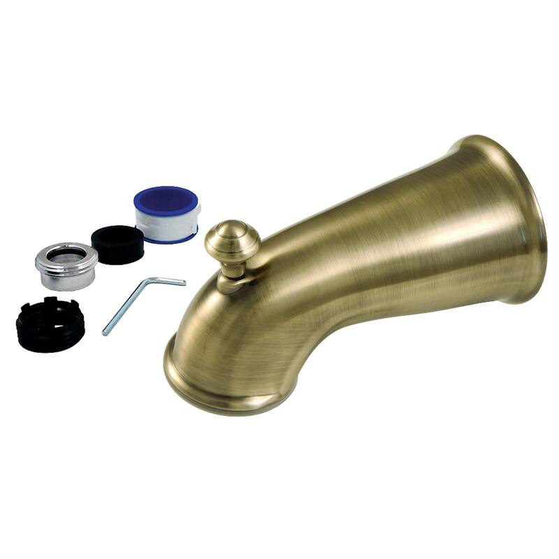 Made To Match 6-Inch Universal Tub Spout with Diverter - Antique Brass