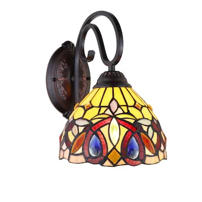 Tiffany Victorian Design 1-light Dark Bronze Wall Sconce