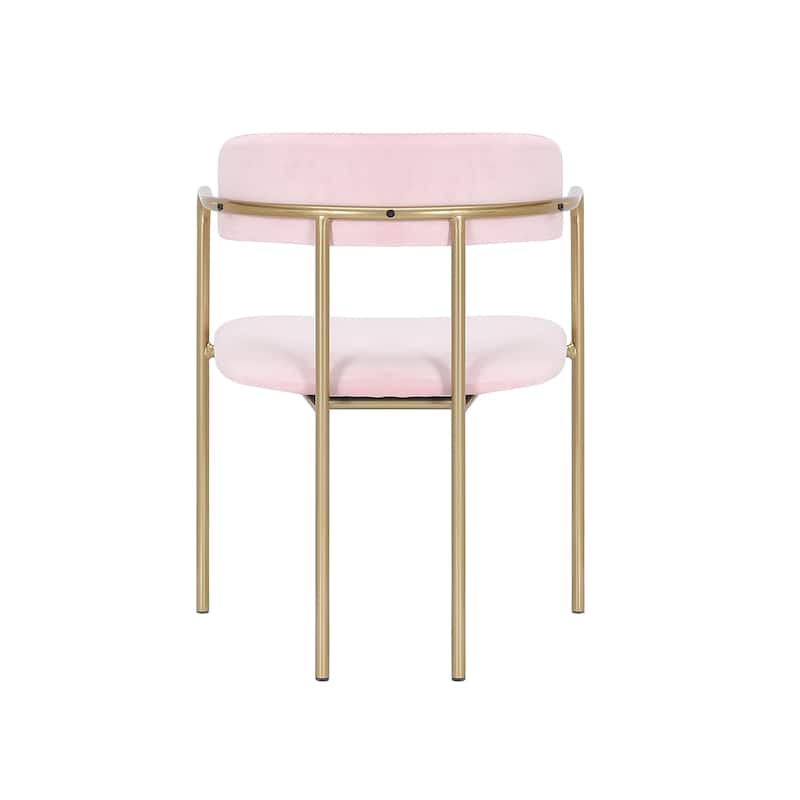 Porthos Home Eder Dining Chairs Set of 2, Velvet, Gold Chrome