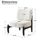 preview thumbnail 47 of 52, Modern Teddy Slipper Chair Armless Lounge Sofa