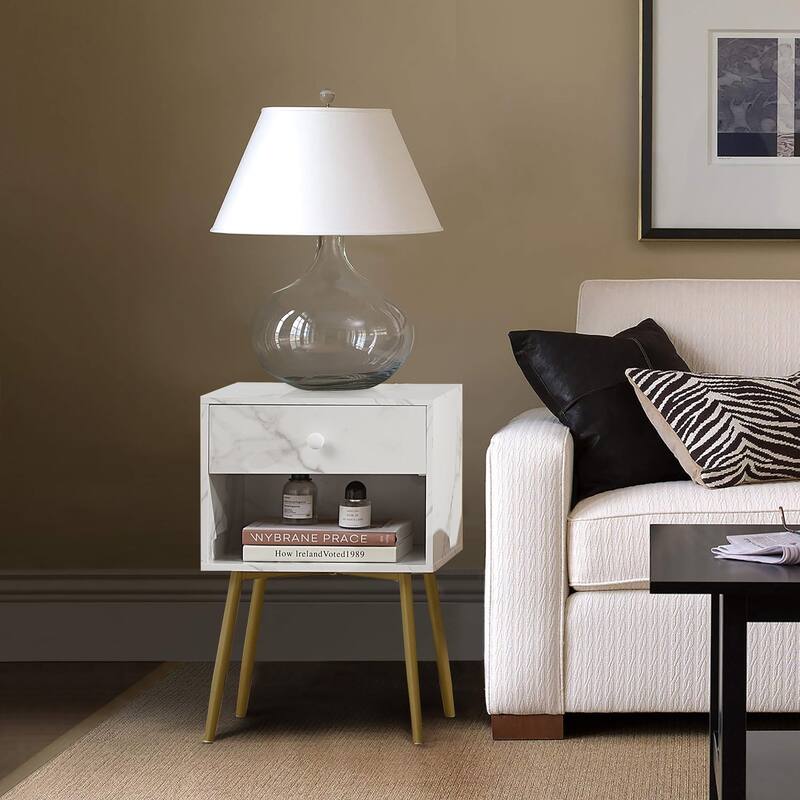 VECELO Upholstered Bedroom Set Upholstered Bed Frame with Nightstand Set of 2