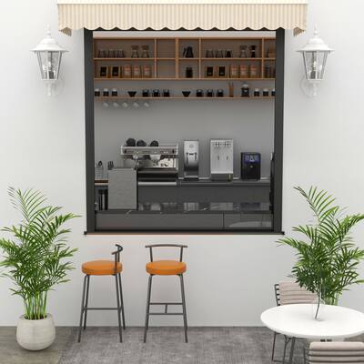 2 Pack 1- Light Textured White Outdoor Sconce Wall Mount Light