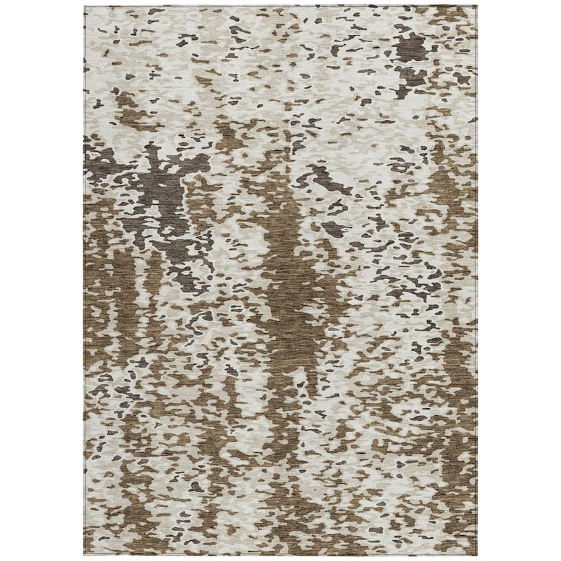 HomeRoots Abstract Transitional Rectangle Outdoor Rug
