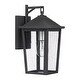 preview thumbnail 1 of 5, Stoneleigh 1-Light Mottled Black Outdoor Wall Lantern