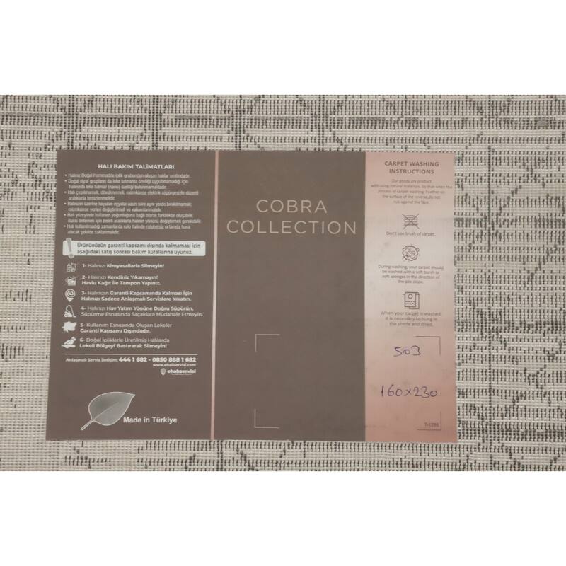 Machine Made Oriental Polyester Carpet Modern Geometric Beige & Ivories Modern Area Rug - 7' 7'' X 4' 10''