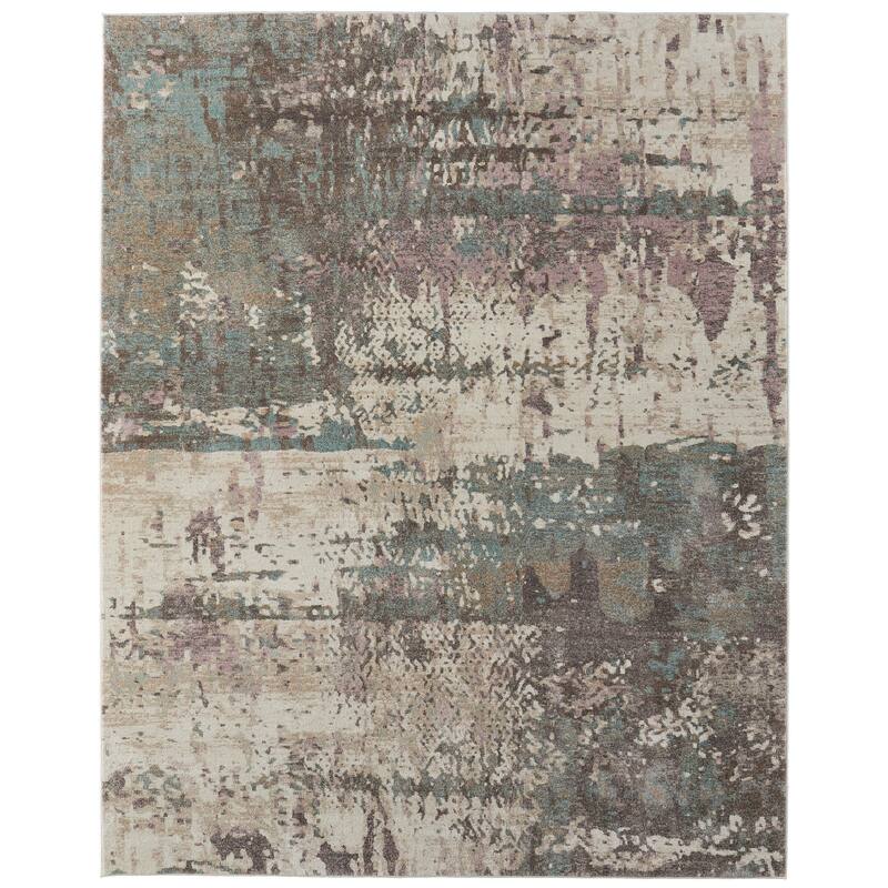 HomeRoots Abstract Industrial Rectangle Area Rug