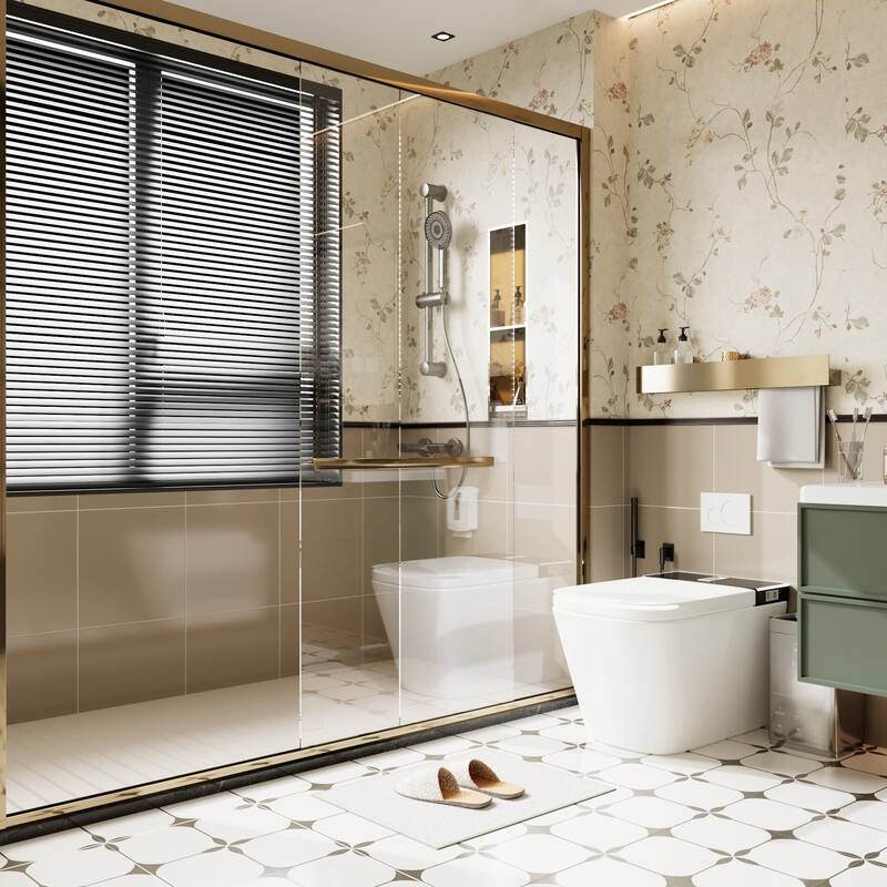 Gunmetal Thermostatic Shower System with Adjustable Slide Bar, CEC Certified Space Aluminum Shower Faucet Set