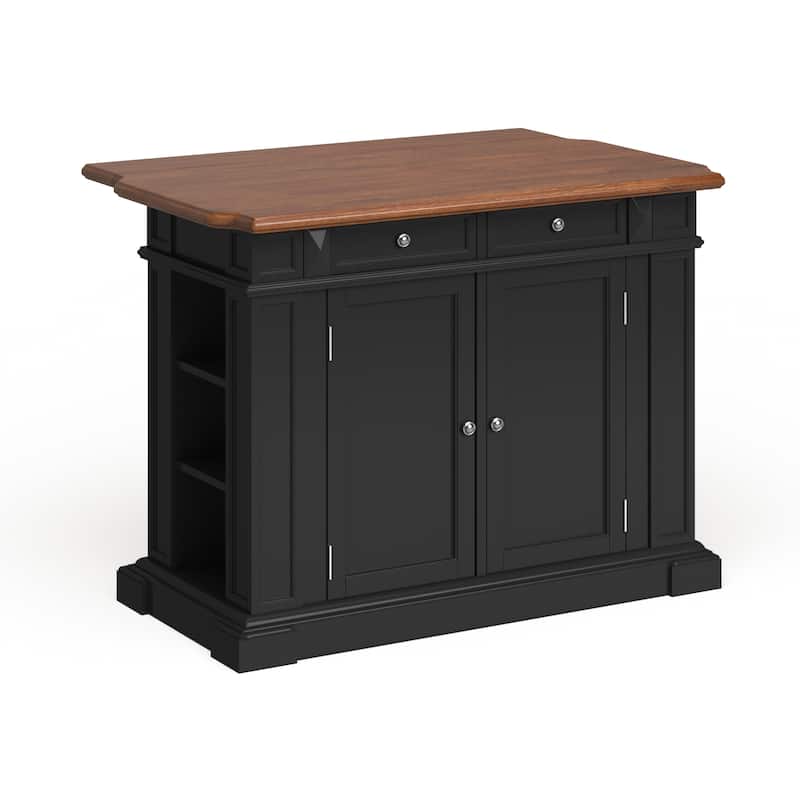 Copper Grove Warwick Black Distressed Oak Kitchen Island