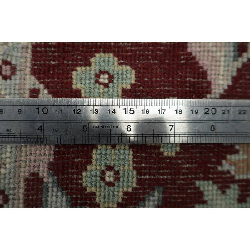 Hand Knotted Oriental 100% Wool Carpet Traditional All-Over White Kashan Runner Rug - 7' 11'' X 2' 8''