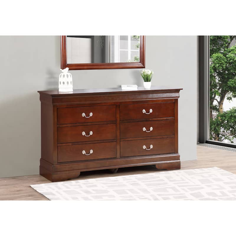 Glory Furniture Louis Phillipe Dresser - Cappuccino