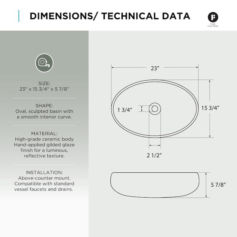 Luxury Modern Vessel Bathroom Sink