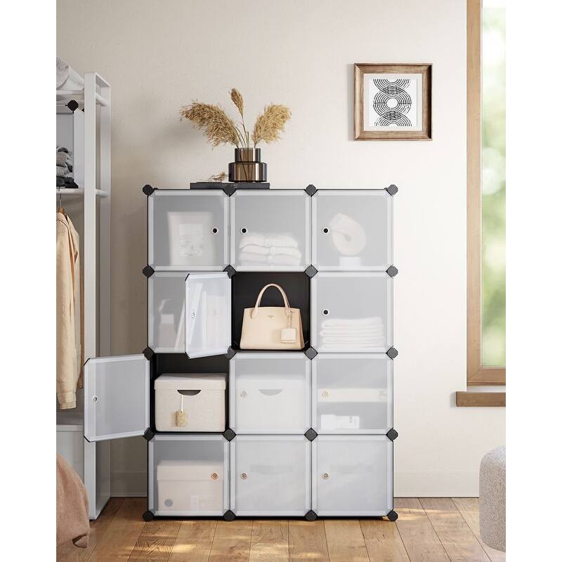 Modern Multi-Cube Storage Rack with Strong ABS Connectors and Secure Door Hooks for Tight Closure