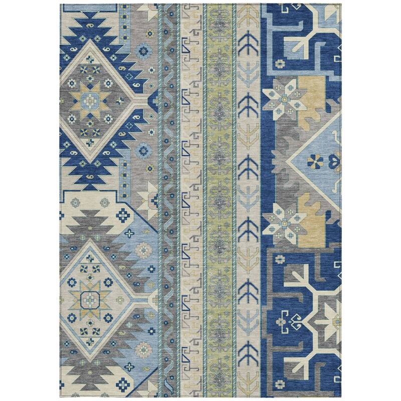 HomeRoots Aztec Transitional Rectangle Outdoor Rug