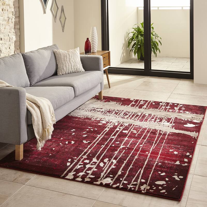 Momeni Monterey Polyester Blend Contemporary Abstract Area Rug