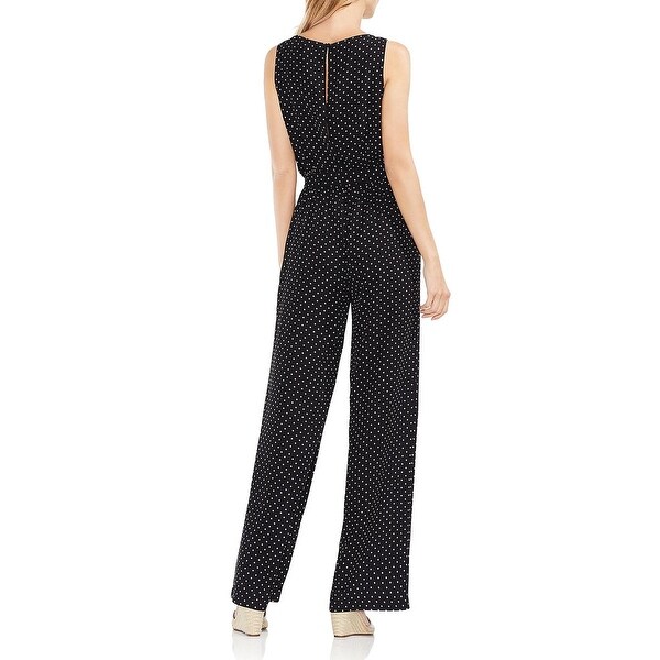 vince camuto polka dot jumpsuit