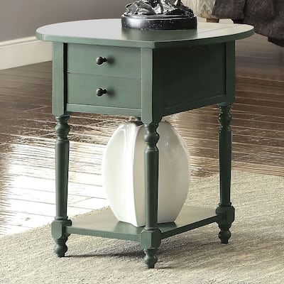 Kist French Country 25-inch Solid Wood 1-Shelf Side Table by Furniture of America