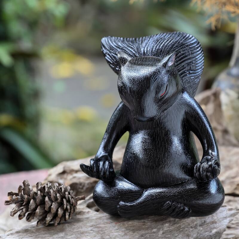 Novica Handmade Prudent Master At Night Wood Statuette