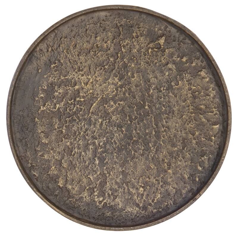 Hooker Furniture Melange Funda 17" Round Modern Industrial Accent Side