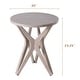 preview thumbnail 11 of 21, COZAYH Pedestal Farmhouse End Table, Distressed Top with Base for Modern Farmhouse, Boho Decor, Round