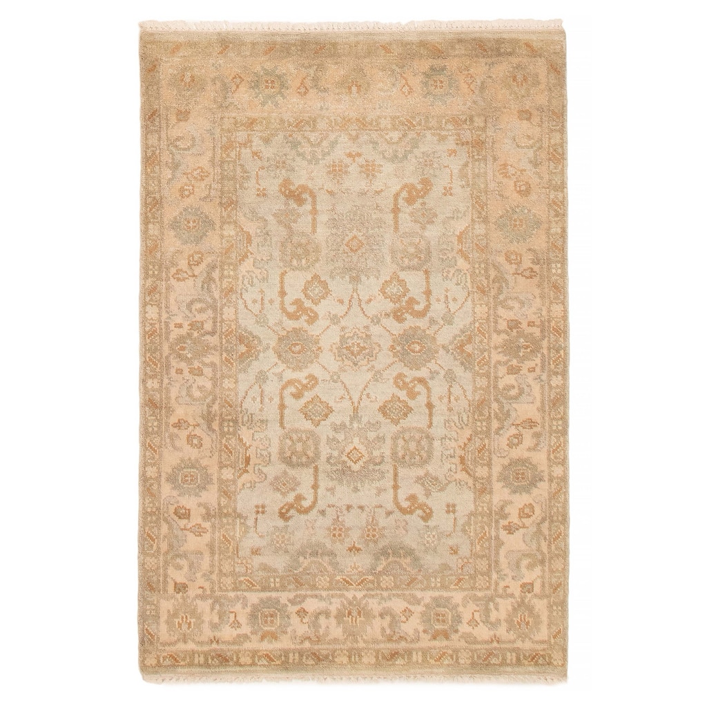 ECARPETGALLERY Hand-knotted Royal Oushak Light Blue Wool Rug - 4'0 x 6'1