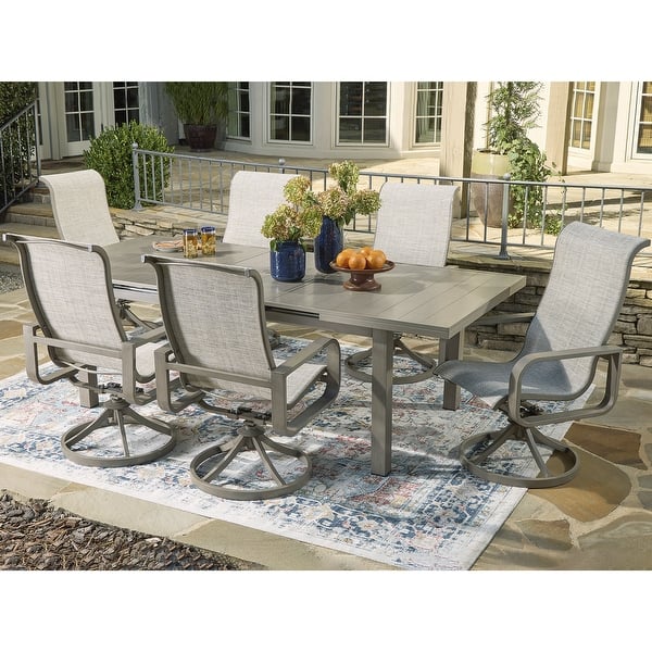 Beach Front 7 Piece Outdoor Dining Set - Beige Beach Front 7 Piece Outdoor Dining Set - Beige