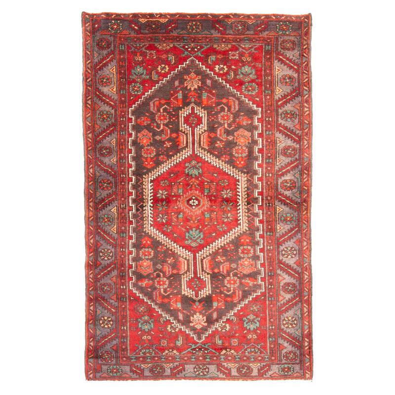 ECARPETGALLERY Hand-knotted Andelz Dark Grey Wool Rug - 4'0 x 6'8