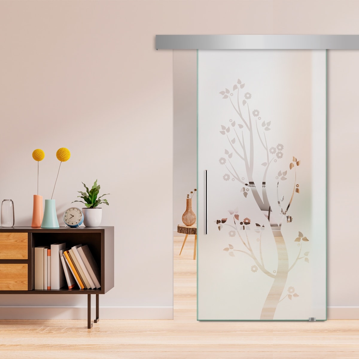 Sliding Glass Barn Door ALU100
