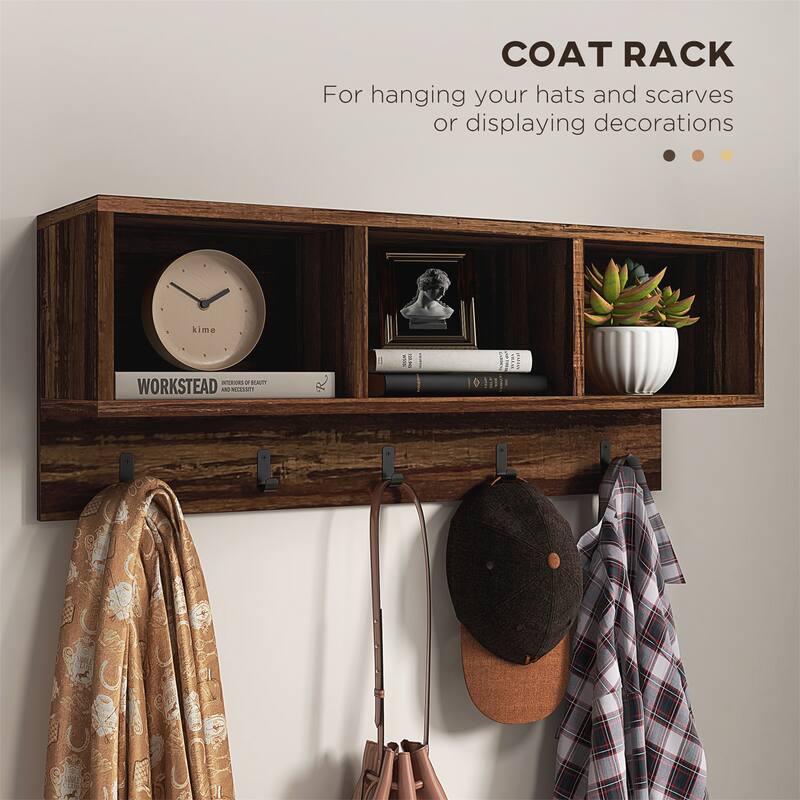 2-in-1 Coat Rack Shoe Bench Set