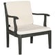 preview thumbnail 4 of 6, SAFAVIEH Outdoor Living Fresno Ash Grey Acacia Wood 4-piece Beige Cushion Patio Set