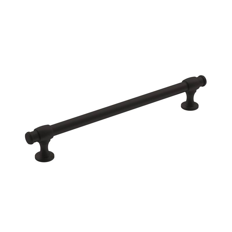 Amerock Winsome Kitchen Cabinet Pull - 7-9/16 in (192 mm) Center-to-Center - Matte Black