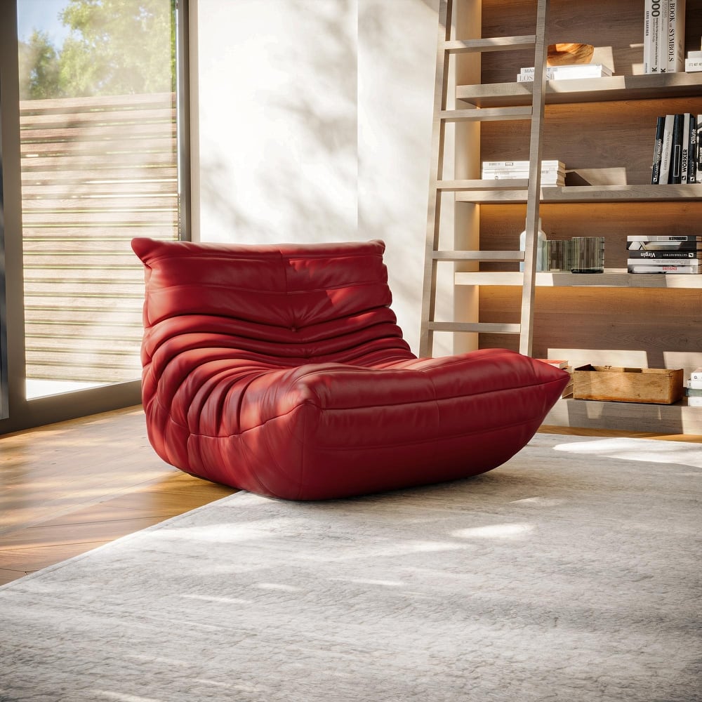 Furgle Microfiber Leather Sofa Ergonomic Design Lazy Floor Chair