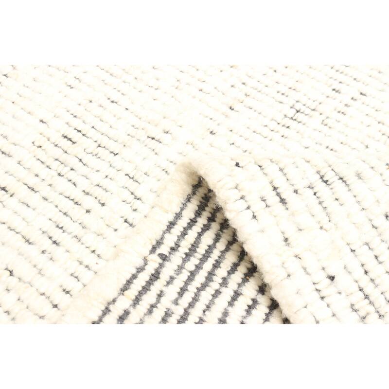 ECARPETGALLERY Braid weave Sienna Cream Wool Rug - 5'2 x 7'6