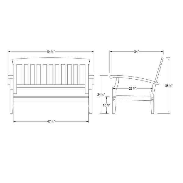 dimension image slide 7 of 13, Cambridge Casual Leon 7-piece Teak Patio Conversation Set