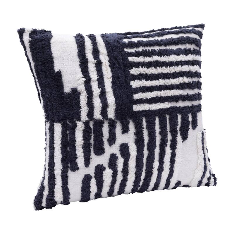 Sevita Stacy Garcia Abstract Geometric Shag Decorative Throw Pillow